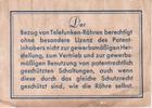 licence (à l`intérieur de la boîte pour un tube à vide)