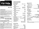 Pioneer TX-710L • Mode d'emploi avec schéma