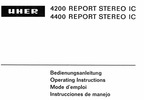 Uher 4200 et 4400 Report Stéréo IC Mode d'emploi.