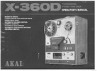 Akai X-360 D • Mode d'emploi