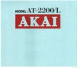 Akaï AT-2200 Manuel de service