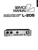 Luxman L-205 • Manuel de service