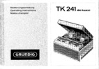 Grundig  TK 241 De Luxe Mode d'emploi