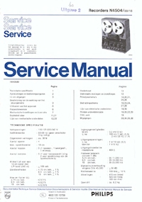 Philips N 4504 • Manuel de service (en néerlandais)