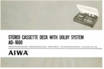 Aiwa AD-1600 • Mode d'emploi