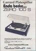 Garrard Zero 100 S • Publicité norvégienne 1972