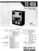 Sony TC-850 Manuel de service