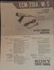 Sony ECM-210 S Manuel de service