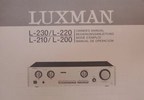 Luxman L-230, L-220, L-210 et L-200 • Couverture mode d'emploi