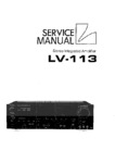 Luxman LV-113 • Manuel de service