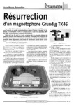 Grundig TK 46 Résurection article Radiofil