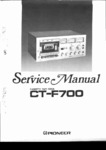 Pioneer CT-F700 Manuel de service