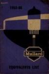 Mullard Equivalents List 1965 1966