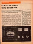 Technics RS-7500 US • Article - Electronics (Australie, avril 1978)
