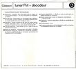 Esart Caisson Tuner FM • Caractéristiques (suite)