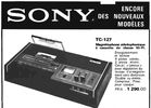 Sony TC-127 Publicité - Le Haut Parleur - octobre 1971