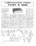 Esart W 1000 • Article - Le Haut-Parleur n° 1338 - janvier 1972