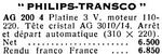 Philips -  Transco AG 2004 Publicité - Radio Constructeur Octobre 1957
