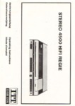 ITT Schaub-Lorenz Stereo 4500 HiFi Regie • Mode d'emploi