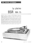 B.S.R MA 75 Article  - Le Haut Parleur - N°1244 - 22 janvier 1970