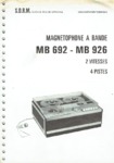Ducretet-Thomson MB 692 Pathé-Marconi MB 926 Manuel de service