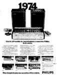 Philips magnétophones à cassette • Publicité - Le Nouvel Observateur 1974