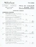 Mélodium Tarif 1954