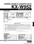 Yamaha KX-W952 RS Manuel de service