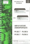 Thomson / Pathé-Marconi PA 1801 T / V, PA 2801 T / V • Manuel de service