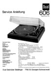 Dual CS 606 Manuel de service