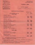 Tarif TEPPAZ sonorisation 1961
