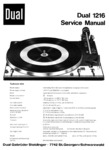 Dual 1216  Manuel de service