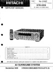 Hitachi HTA-DD3 • Manuel de service
