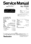 National Panasonic RS-TR280 • Manuel de service