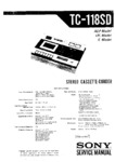 Sony TC-118 SD Manuel de service