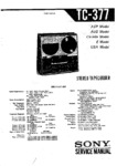 Sony TC-377 Manuel de service