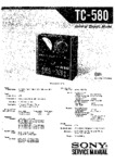 Sony TC-580 Manuel de service