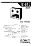 Sony TC-645 Manuel de service
